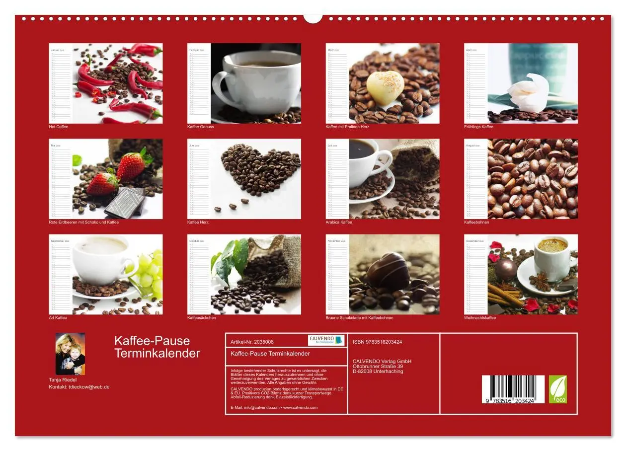 Bild: 9783516203424 | Kaffee-Pause Terminkalender (hochwertiger Premium Wandkalender 2026...