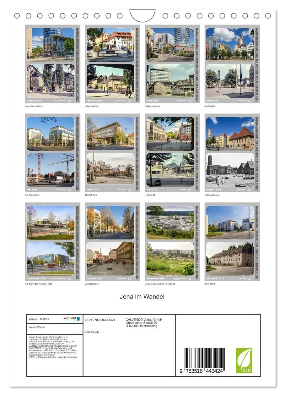 Bild: 9783516443424 | Jena im Wandel (Wandkalender 2026 DIN A4 hoch), CALVENDO...