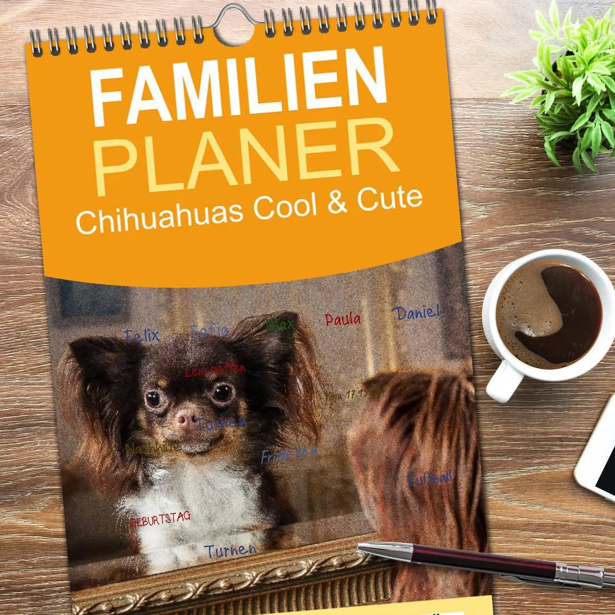 Bild: 9783516513424 | Familienplaner 2026 - Chihuahuas - Cool and Cute mit 5 Spalten...