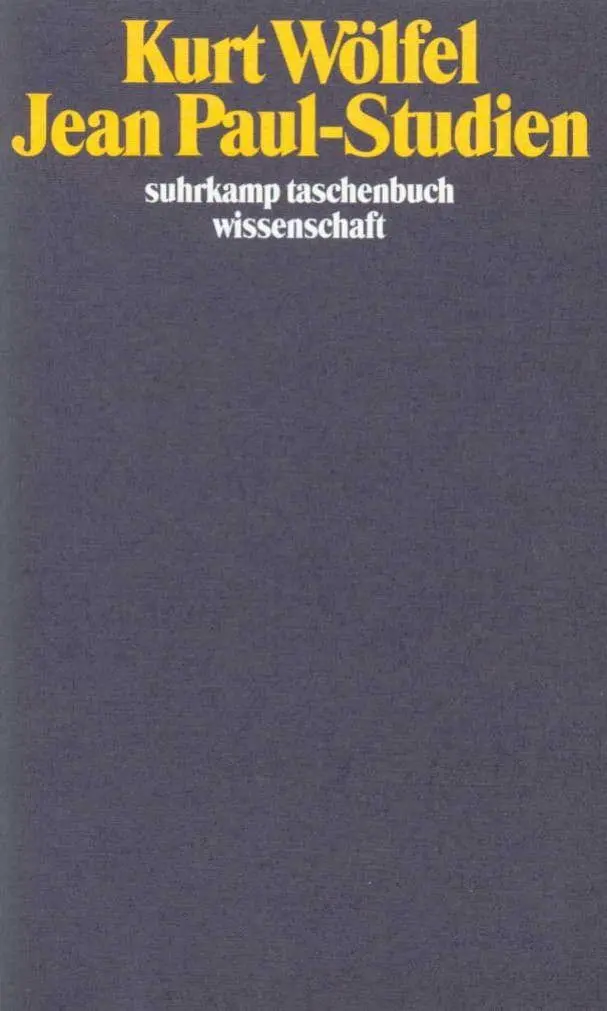 Cover: 9783518283424 | Jean-Paul-Studien | Kurt Wölfel | Taschenbuch | 432 S. | Deutsch
