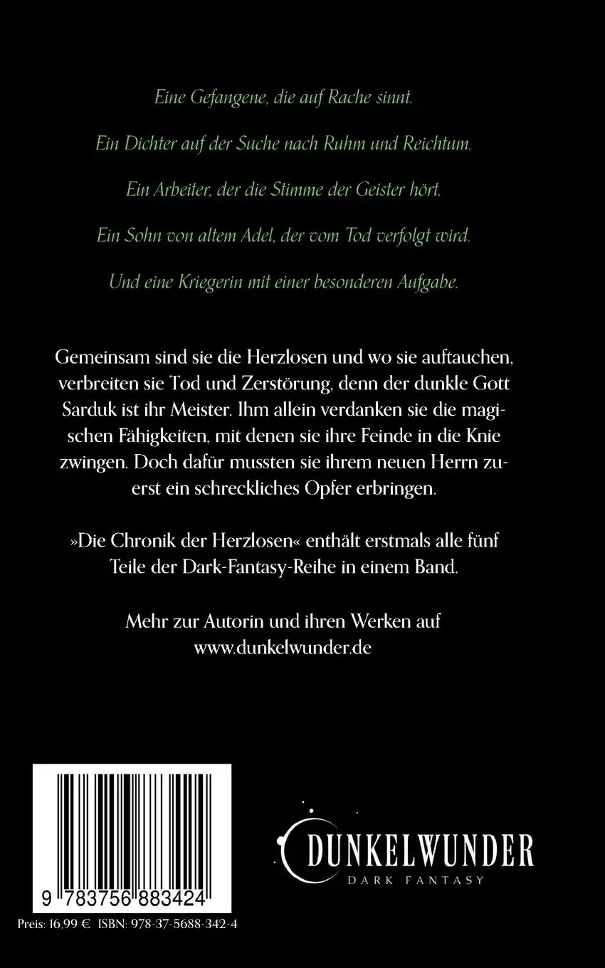 Rückseite: 9783756883424 | Die Chronik der Herzlosen | Fünf Schicksale. Eine Bestimmung. | Jach