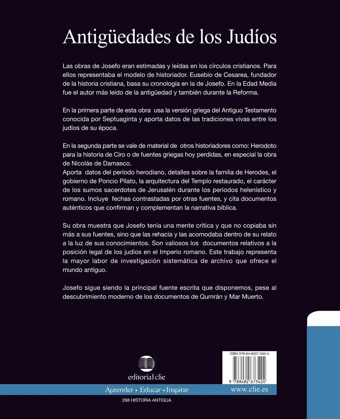 Rückseite: 9788482673424 | Antigüedades de los Judíos | Zondervan | Taschenbuch | Spanisch | 2013