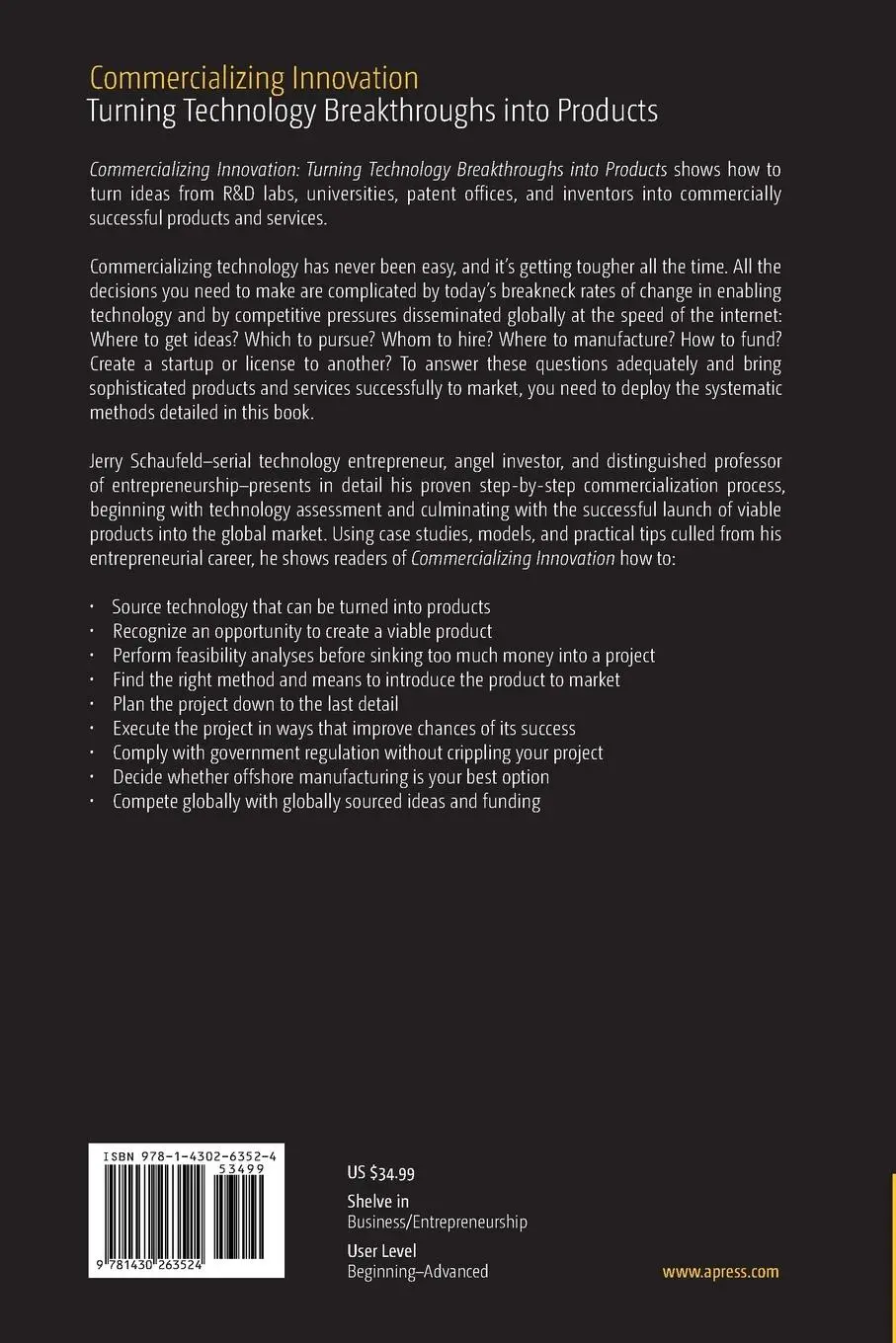 Rückseite: 9781430263524 | Commercializing Innovation | Jerome Schaufeld | Taschenbuch | xiii
