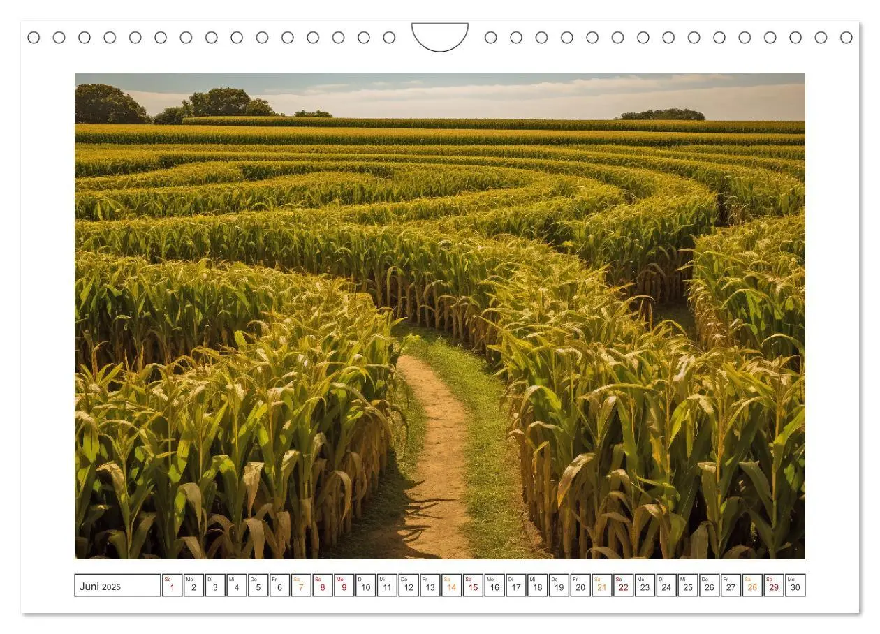 Bild: 9783383853524 | Irrgärten und Labyrinthe (Wandkalender 2025 DIN A4 quer), CALVENDO...