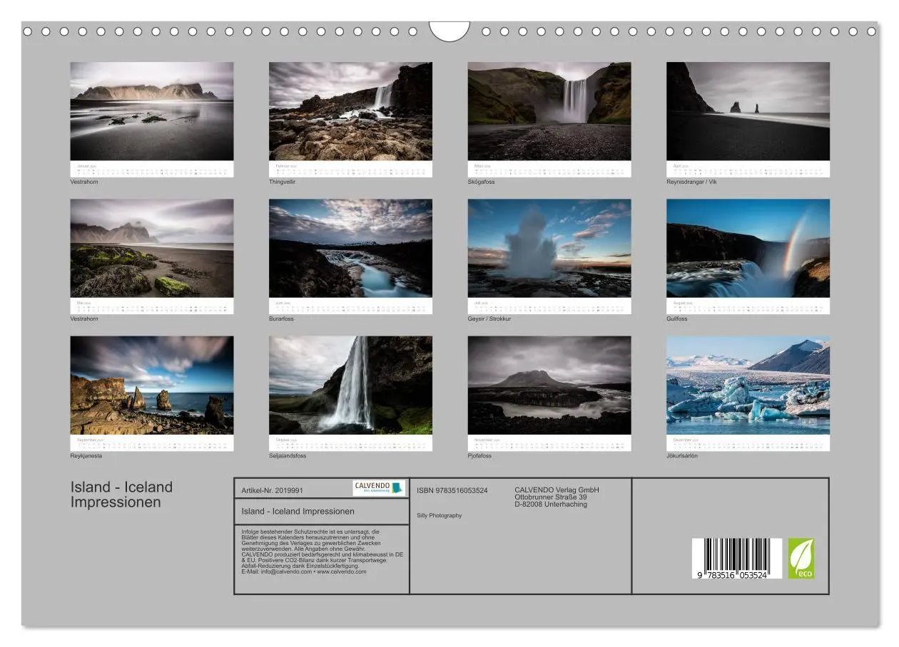 Bild: 9783516053524 | Island - Iceland Impressionen (Wandkalender 2026 DIN A3 quer),...