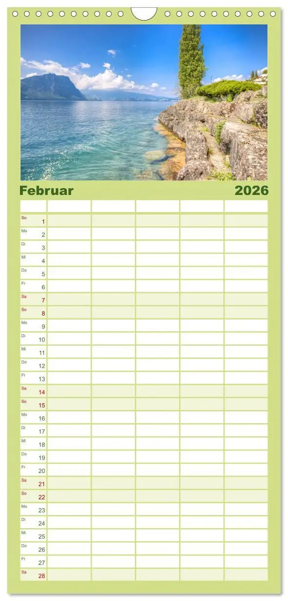 Bild: 9783516503524 | Familienplaner 2026 - Vierwaldstättersee mit 5 Spalten...
