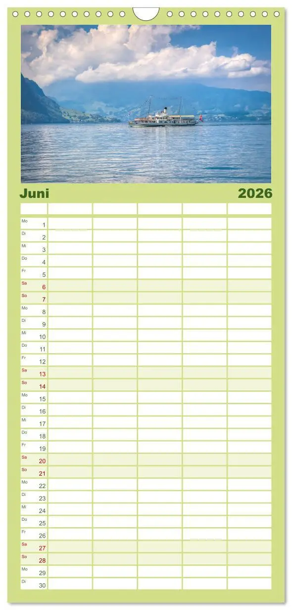 Bild: 9783516503524 | Familienplaner 2026 - Vierwaldstättersee mit 5 Spalten...