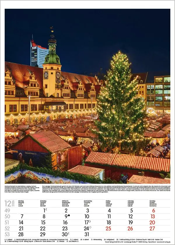Bild: 9783731883524 | Deutschland 2026 | Verlag Korsch | Kalender | Spiralbindung | 13 S.
