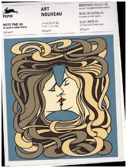 Cover: 9789460093524 | Art Nouveau | Writing Paper &amp; Note Pad A5 | Pepin van Roojen | 64 S.