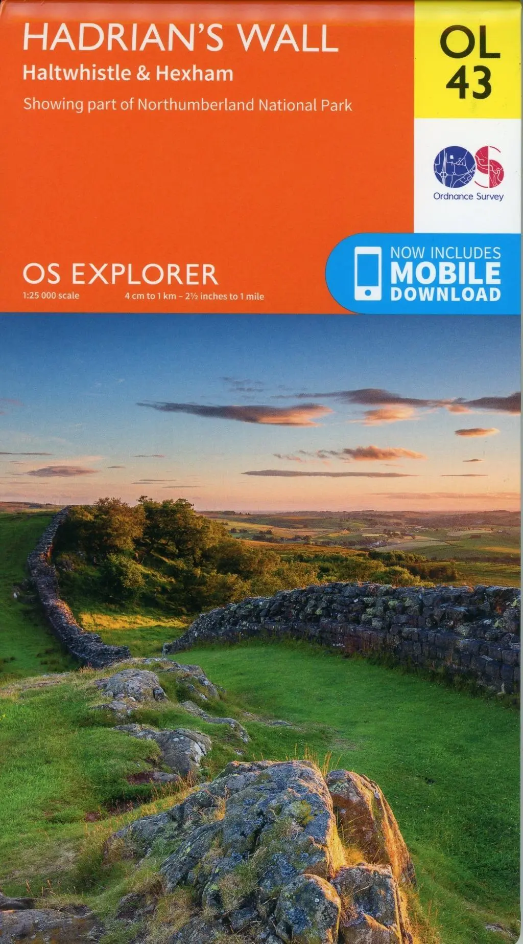 Cover: 9780319263624 | Hadrian's Wall | Haltwhistle &amp; Hexham | (Land-)Karte | OS Explorer