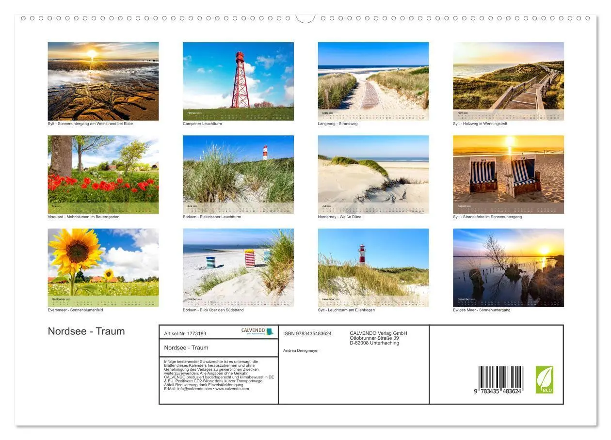 Bild: 9783435483624 | Nordsee - Traum (hochwertiger Premium Wandkalender 2025 DIN A2...