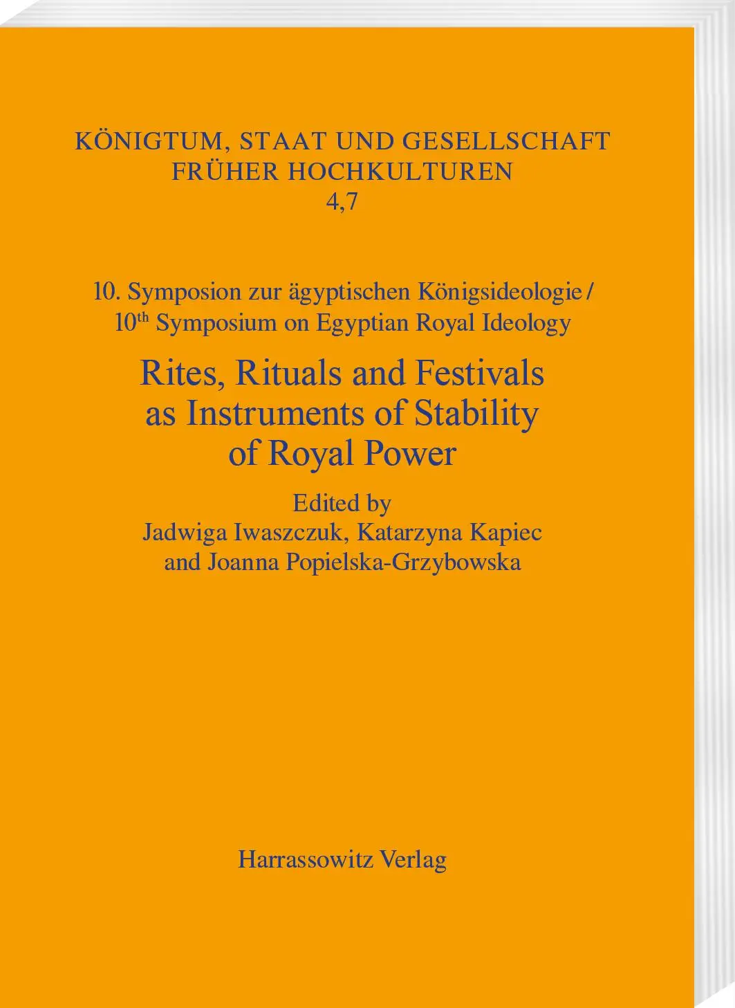 Cover: 9783447123624 | Rites, Rituals and Festivals as Instruments of Stability of Royal...