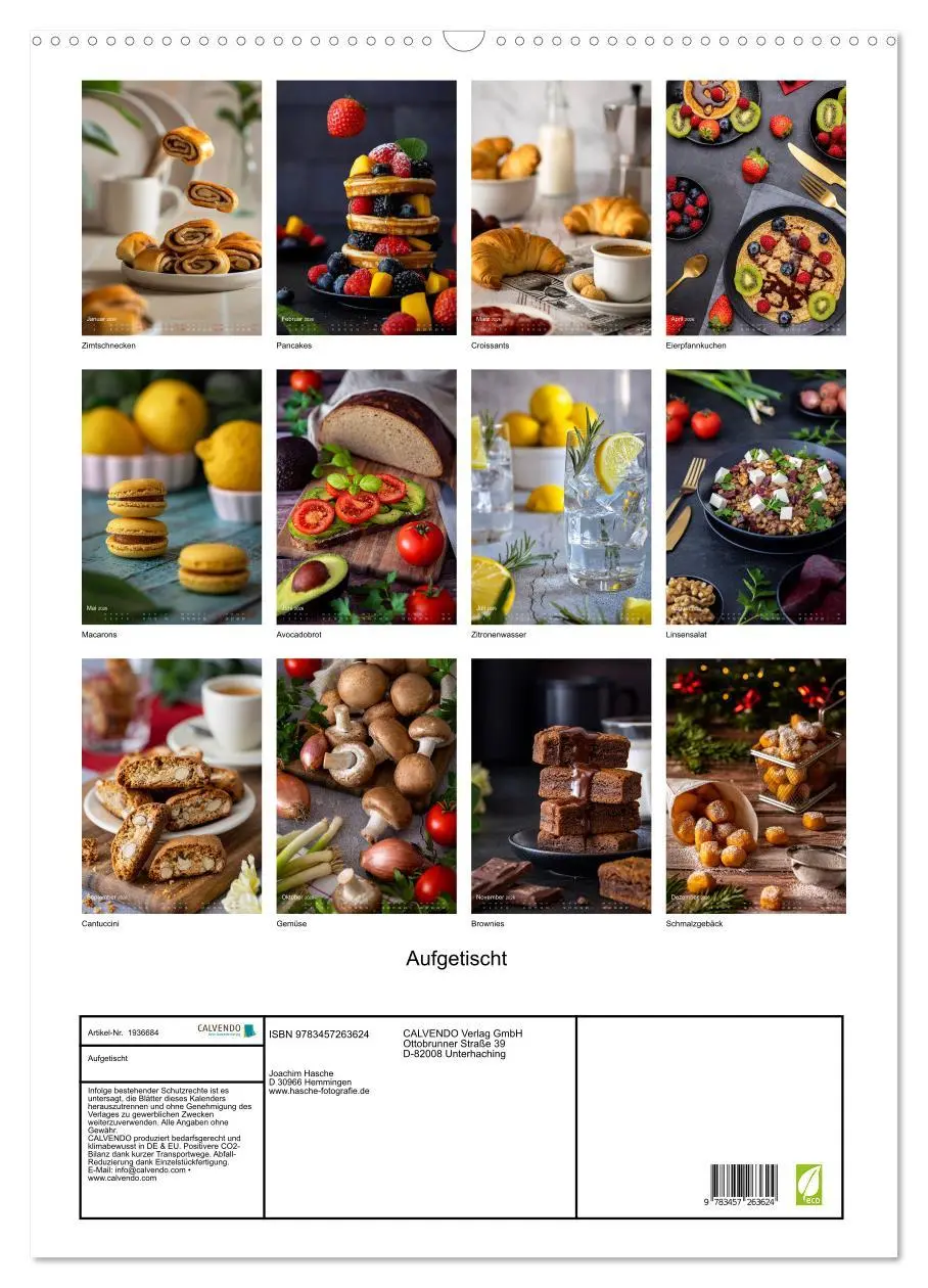 Bild: 9783457263624 | Aufgetischt (Wandkalender 2026 DIN A2 hoch), CALVENDO Monatskalender
