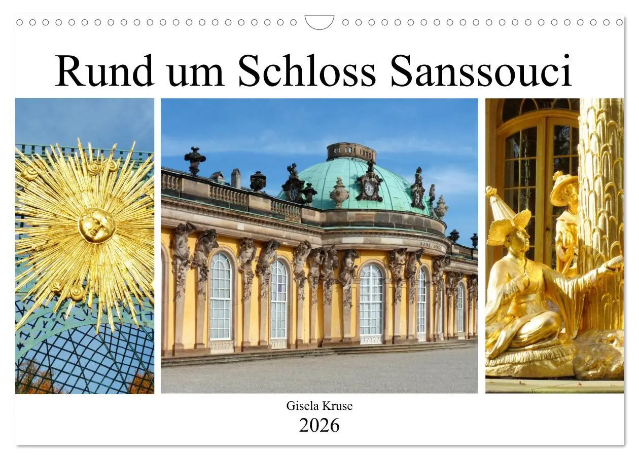 Cover: 9783457643624 | Rund um Schloss Sanssouci (Wandkalender 2026 DIN A3 quer), CALVENDO...