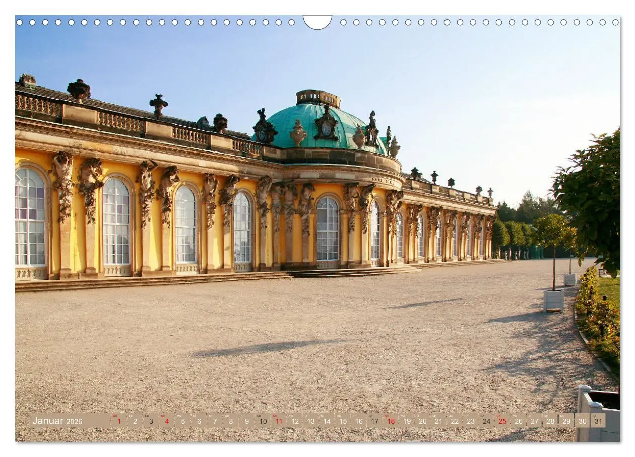 Bild: 9783457643624 | Rund um Schloss Sanssouci (Wandkalender 2026 DIN A3 quer), CALVENDO...