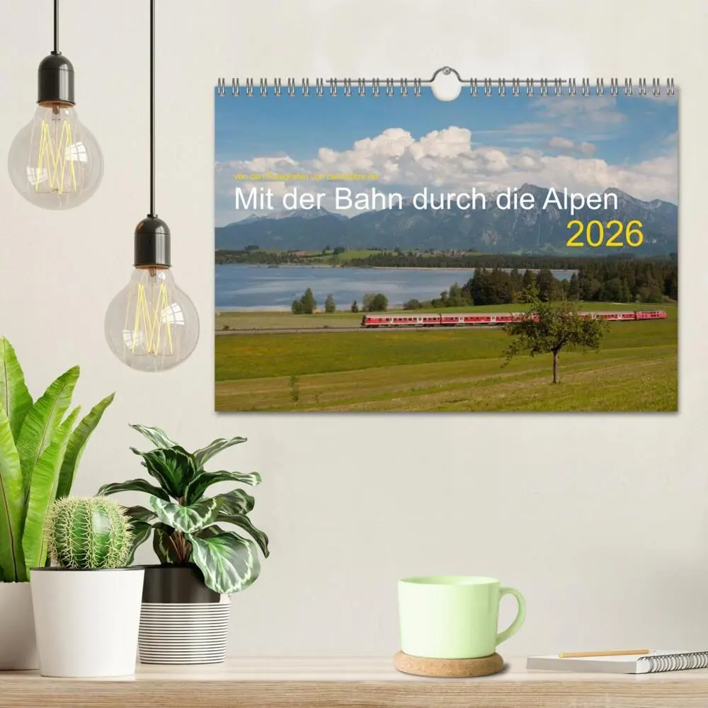 Bild: 9783516043624 | Mit der Bahn durch die Alpen (Wandkalender 2026 DIN A4 quer),...