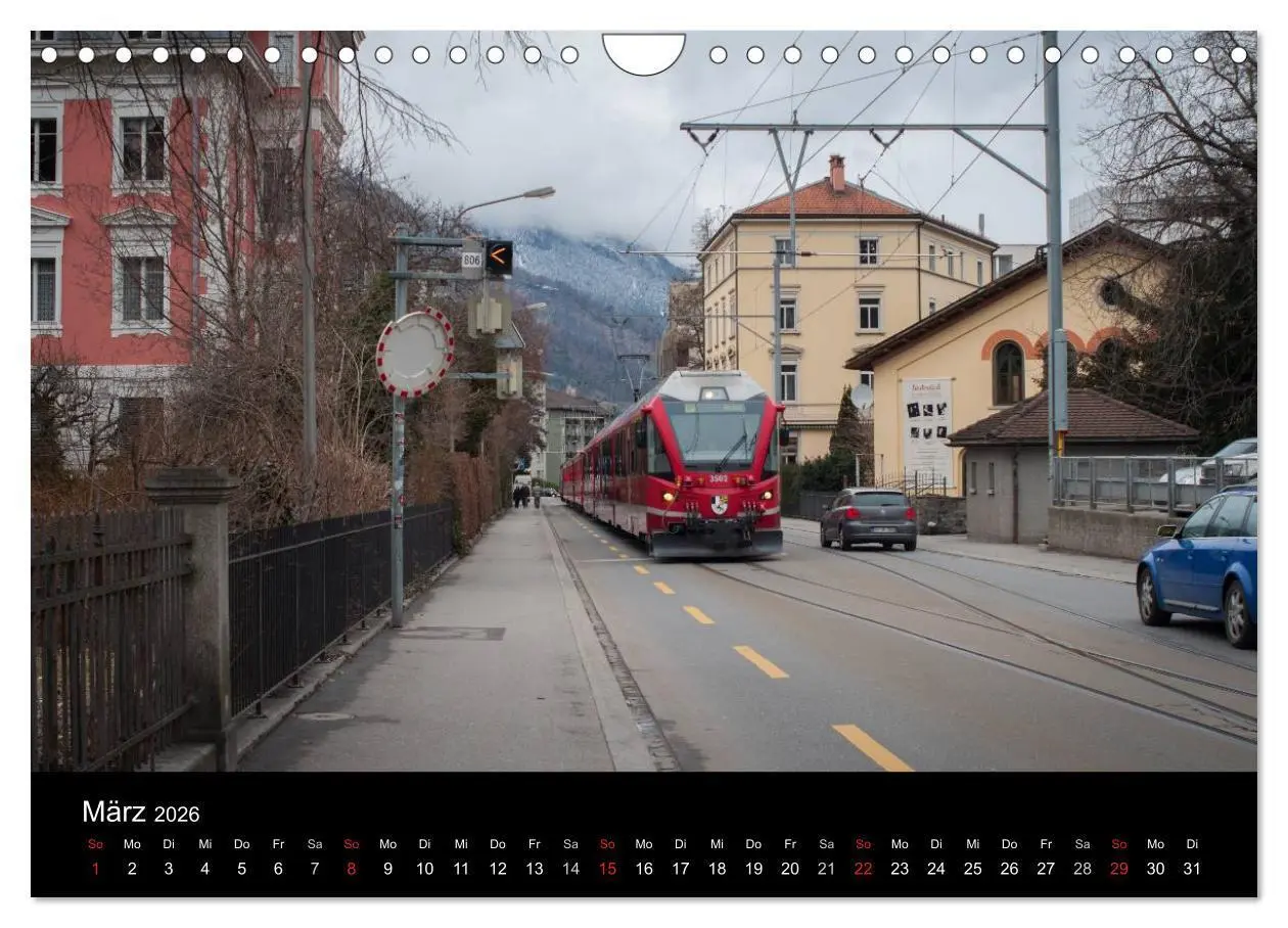 Bild: 9783516043624 | Mit der Bahn durch die Alpen (Wandkalender 2026 DIN A4 quer),...