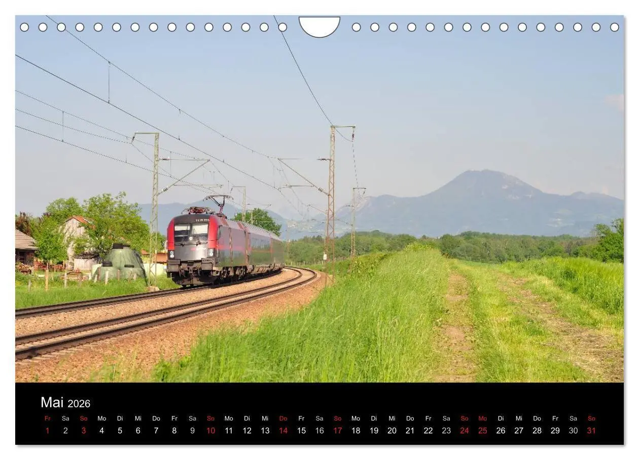 Bild: 9783516043624 | Mit der Bahn durch die Alpen (Wandkalender 2026 DIN A4 quer),...
