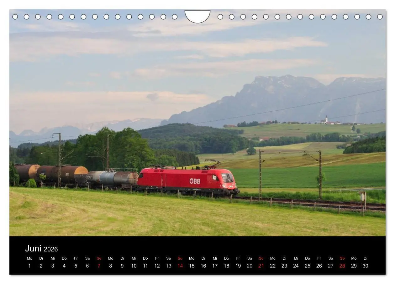 Bild: 9783516043624 | Mit der Bahn durch die Alpen (Wandkalender 2026 DIN A4 quer),...