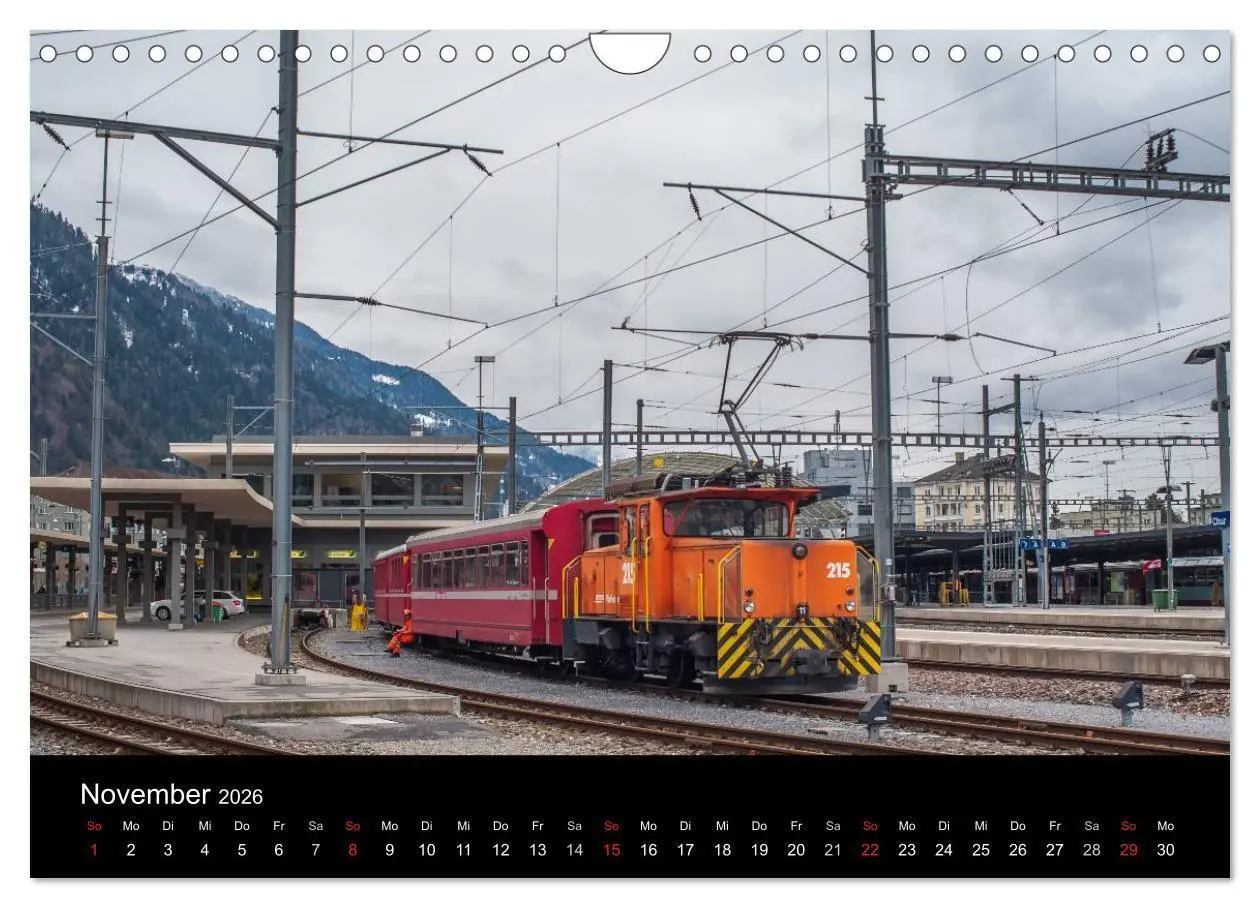 Bild: 9783516043624 | Mit der Bahn durch die Alpen (Wandkalender 2026 DIN A4 quer),...