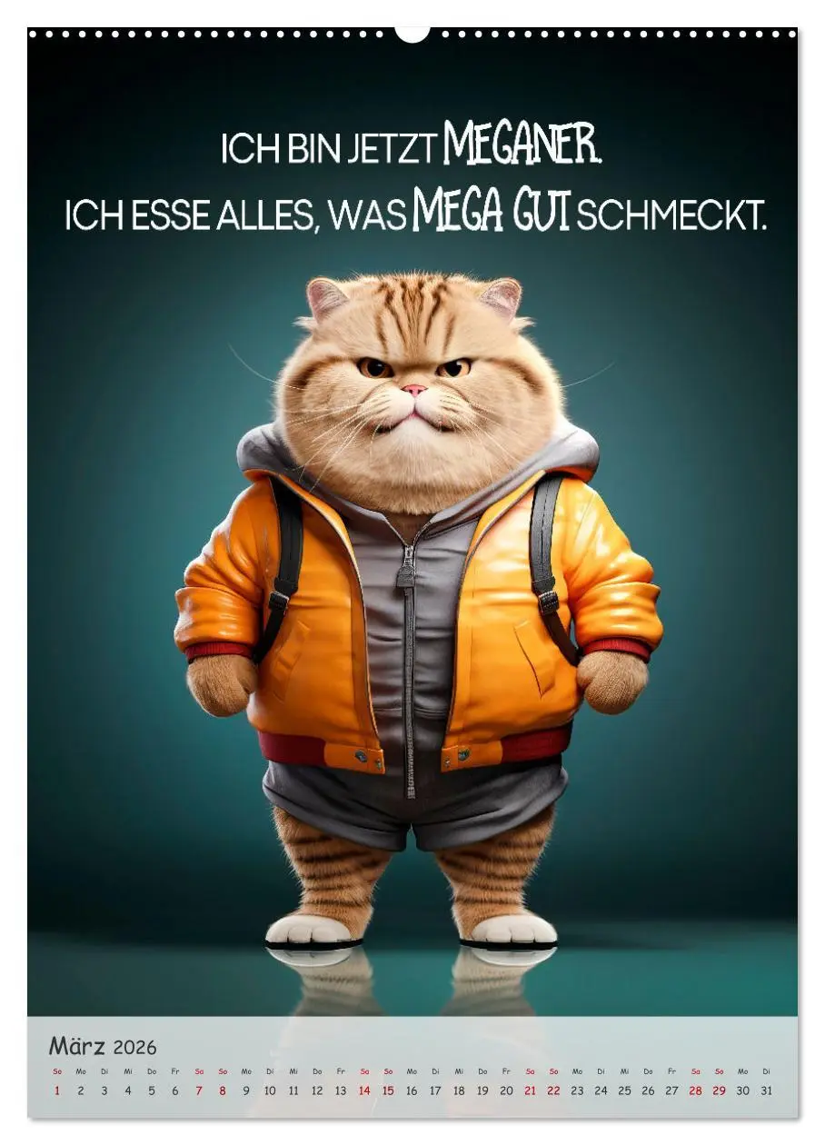 Bild: 9783516283624 | COOLE KATZEN Sprücheklopfer (hochwertiger Premium Wandkalender 2026...