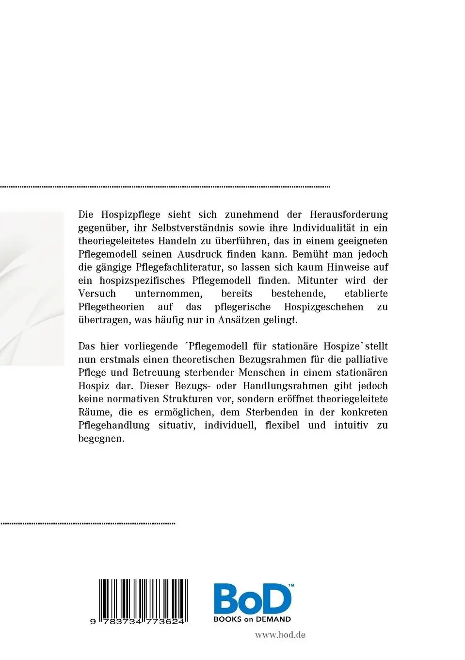Rückseite: 9783734773624 | Pflegemodell für stationäre Hospize | Miriam Püschel | Taschenbuch