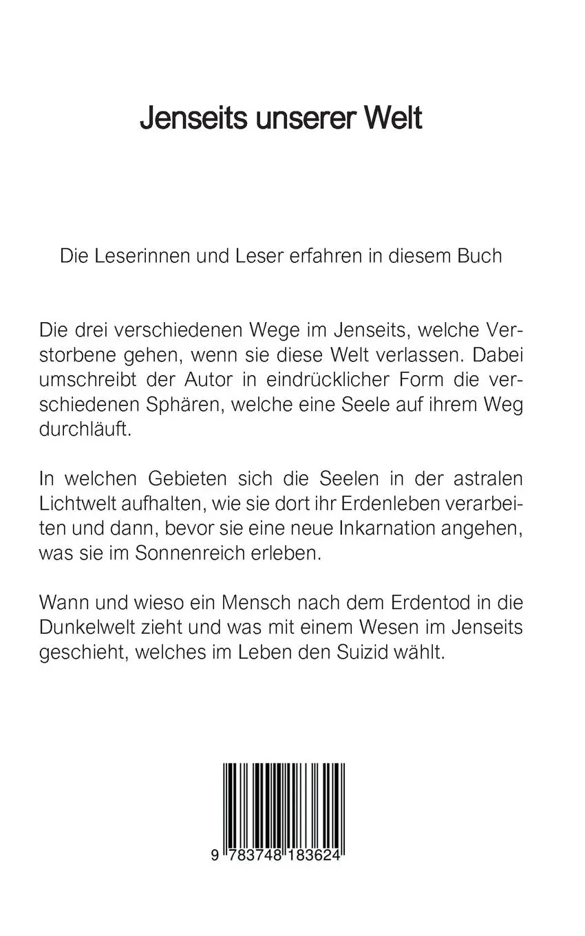 Rückseite: 9783748183624 | Jenseits unserer Welt | Zwischen Tod und Geburt | Mike Brand | Buch