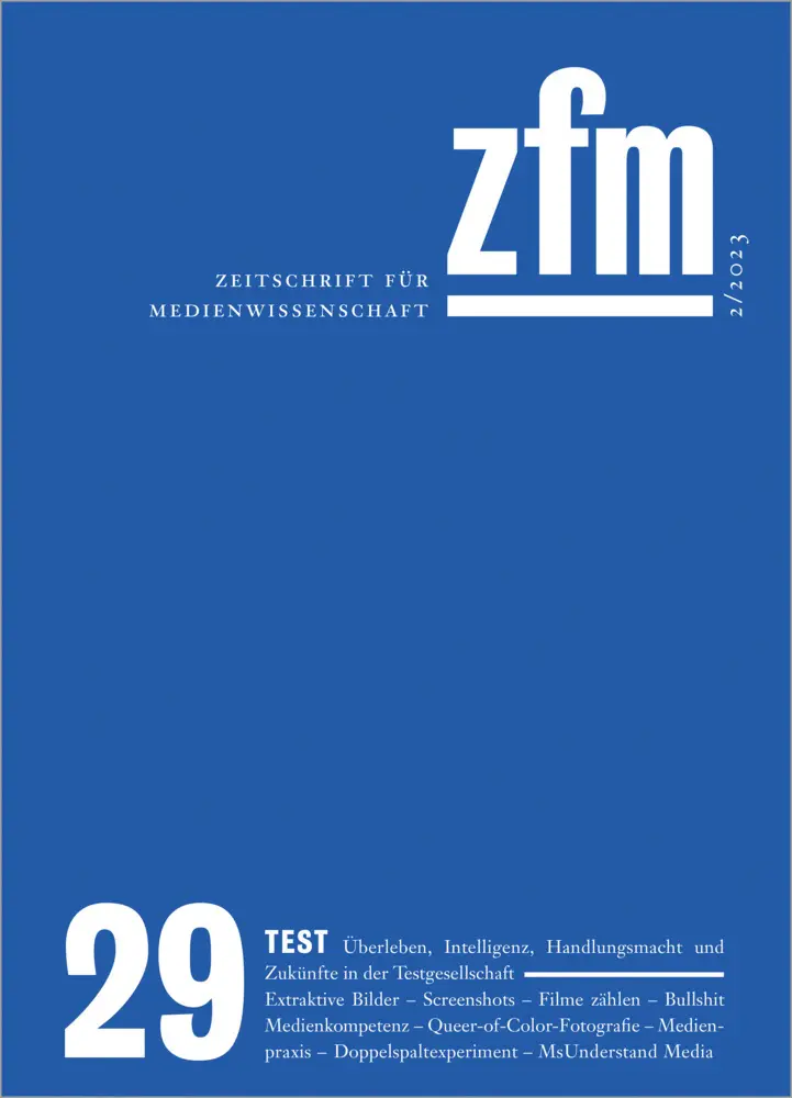 Cover: 9783837663624 | Zeitschrift für Medienwissenschaft 29 | ZfM, Jg.15, (2/2023): Test