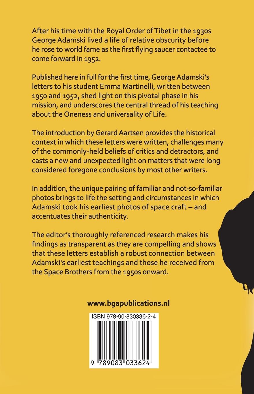 Rückseite: 9789083033624 | George Adamski - Letters to Emma Martinelli | George Adamski (u. a.)