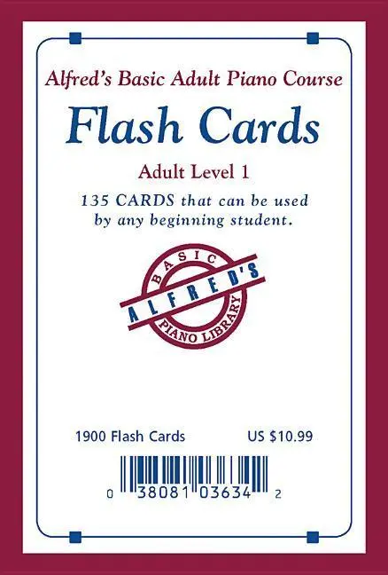 Cover: 9780739013724 | Alfred's Basic Adult PIano Course 1 Flash Cards | Morton Manus | Buch