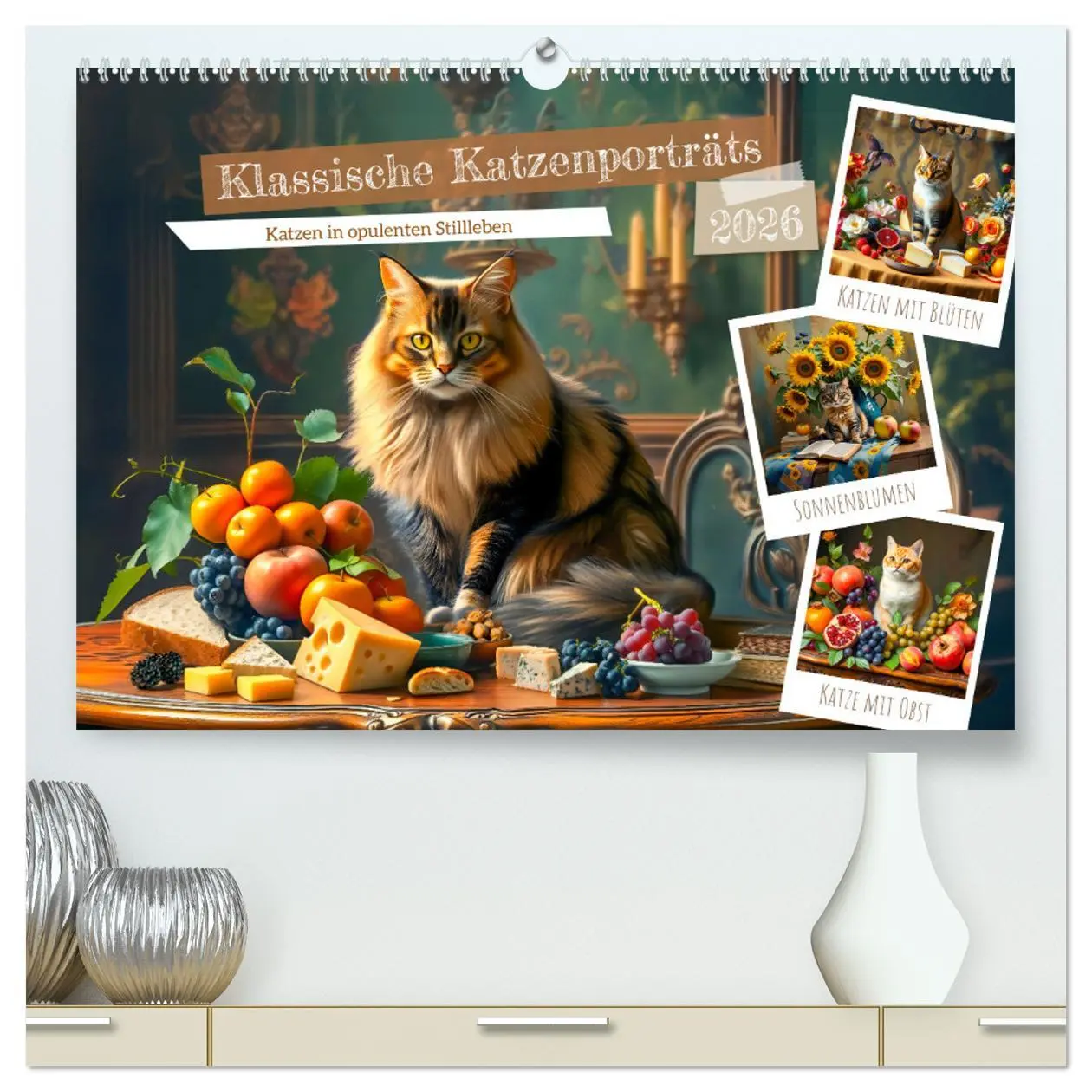 Cover: 9783457253724 | Klassische Katzenporträts - Katzen in opulenten Stillleben...