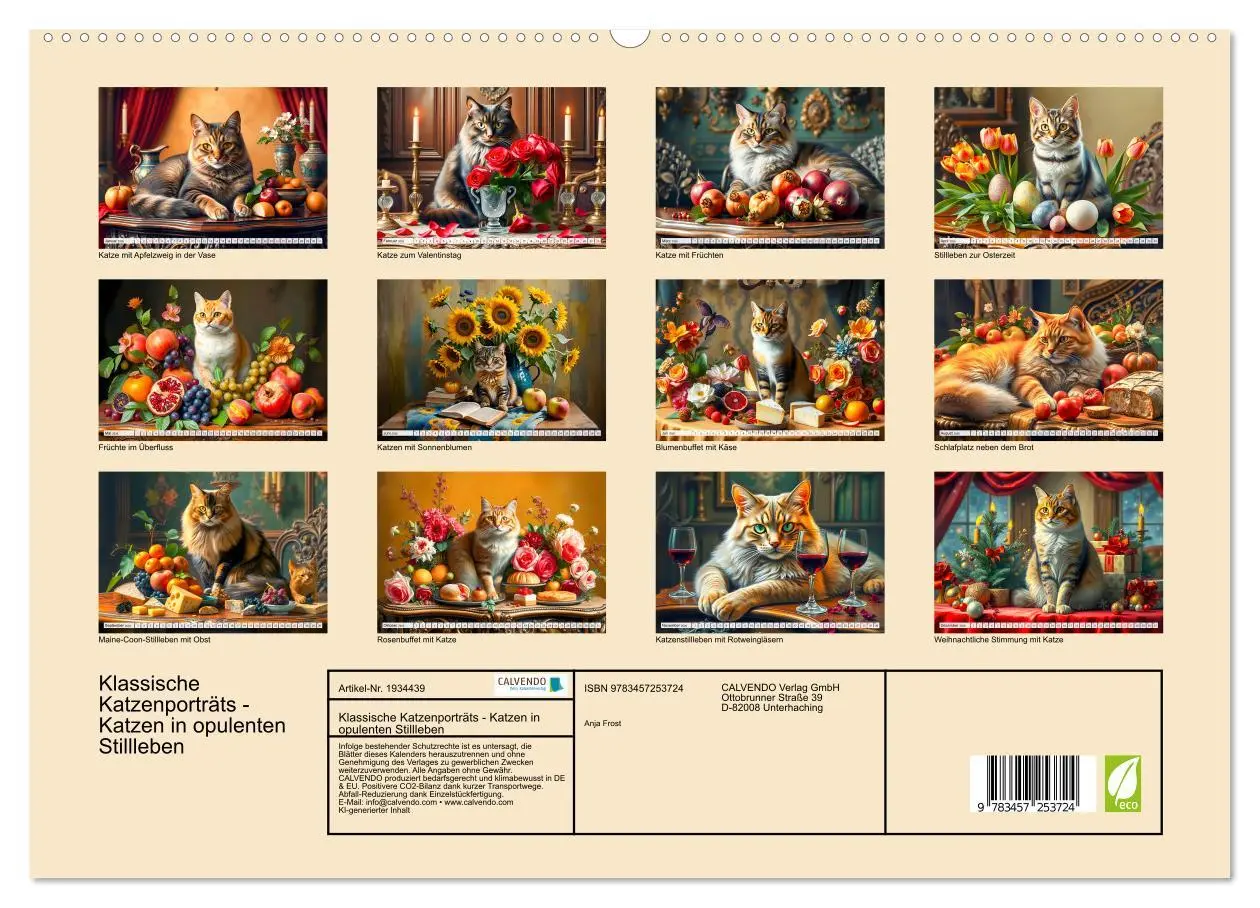 Bild: 9783457253724 | Klassische Katzenporträts - Katzen in opulenten Stillleben...
