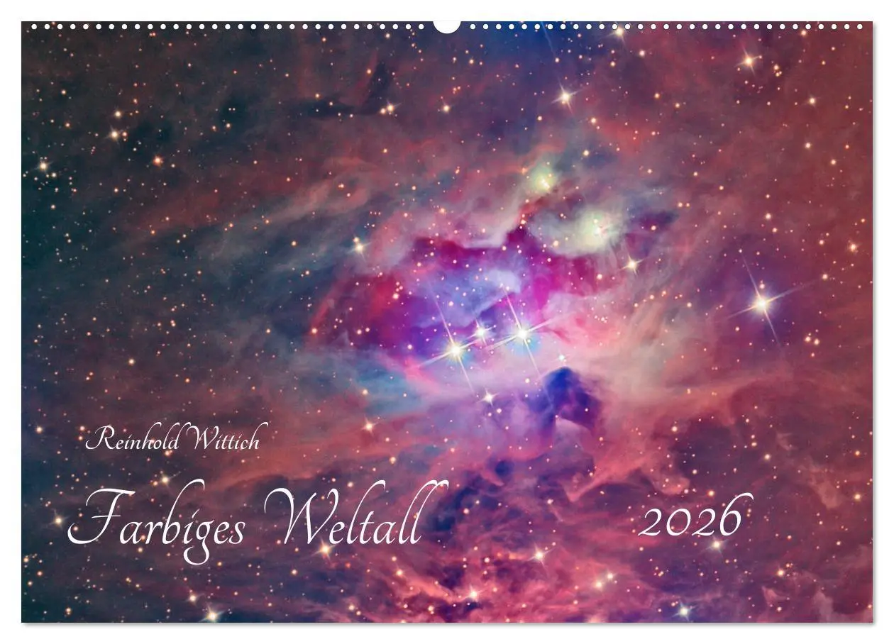 Cover: 9783457873724 | Farbiges Weltall (Wandkalender 2026 DIN A2 quer), CALVENDO...