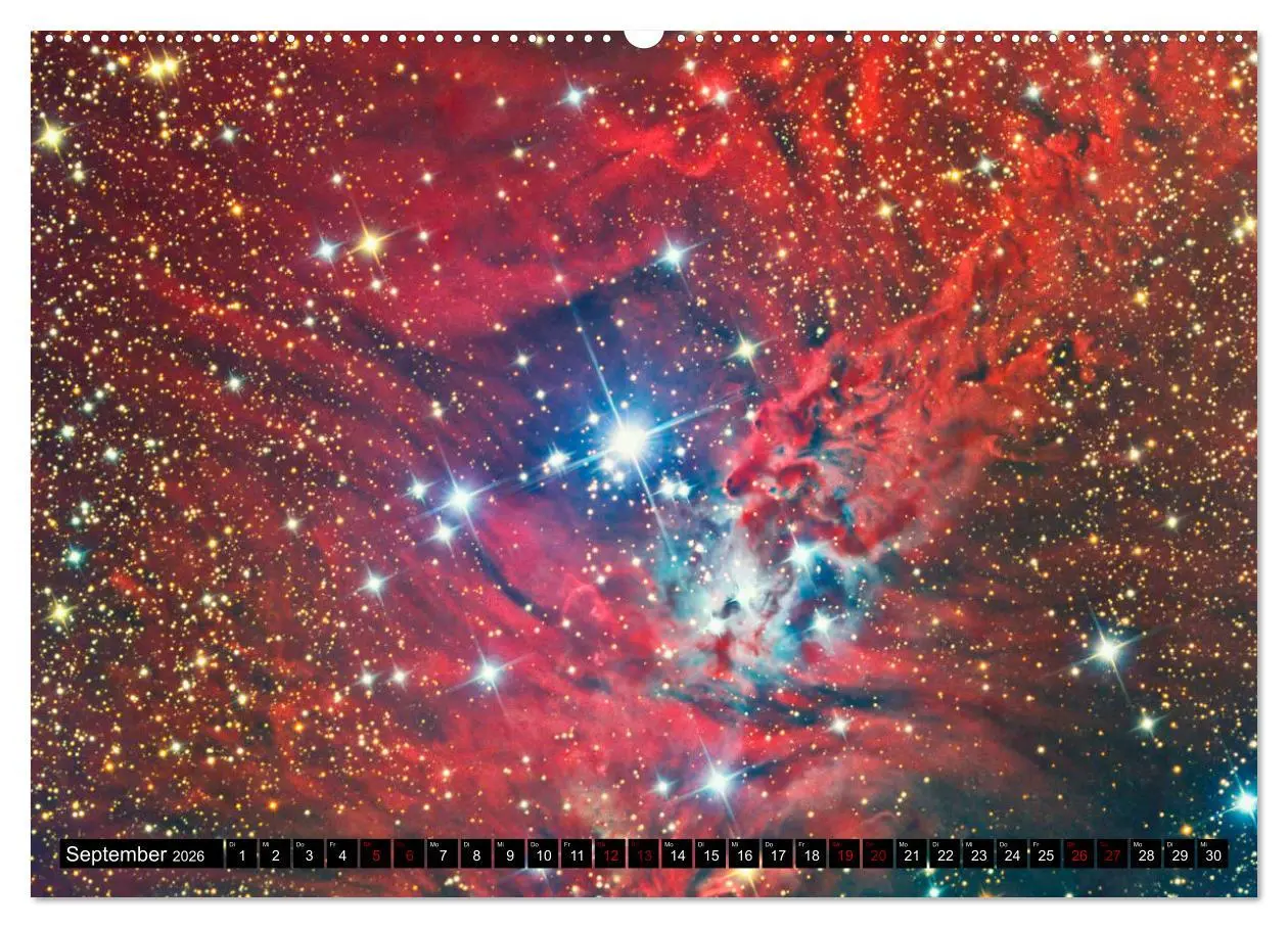 Bild: 9783457873724 | Farbiges Weltall (Wandkalender 2026 DIN A2 quer), CALVENDO...