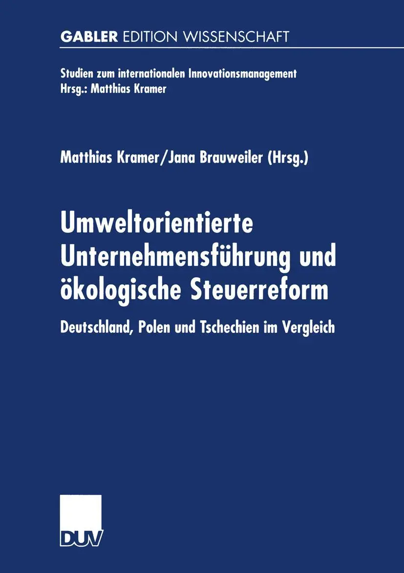 Cover: 9783824473724 | Umweltorientierte Unternehmensführung und ökologische Steuerreform