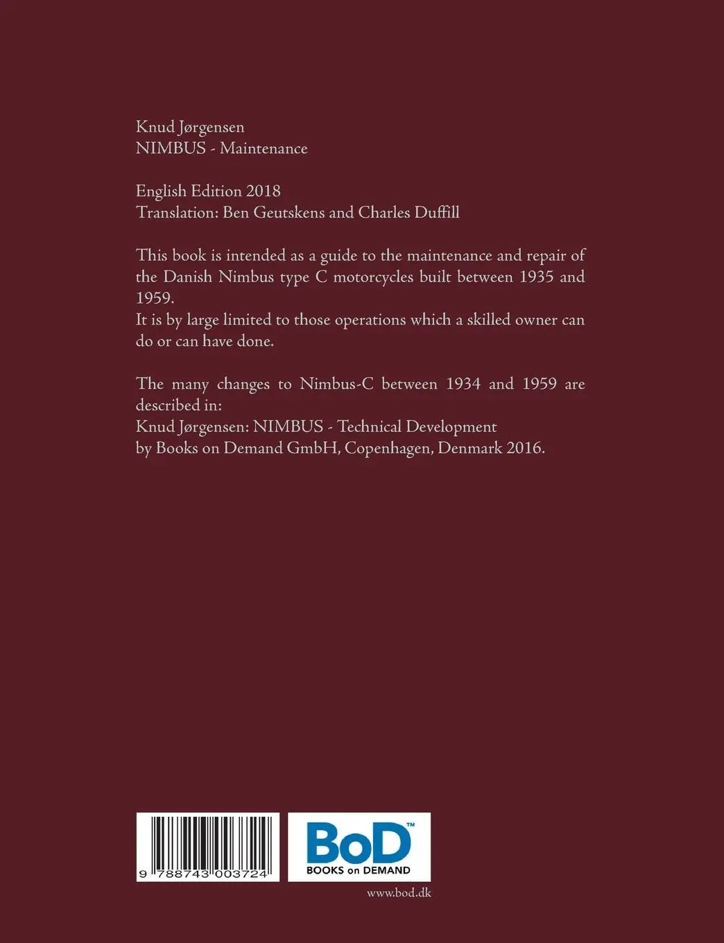 Rückseite: 9788743003724 | NIMBUS Maintenance | 2. English Edition 2018 | Knud Jørgensen | Buch