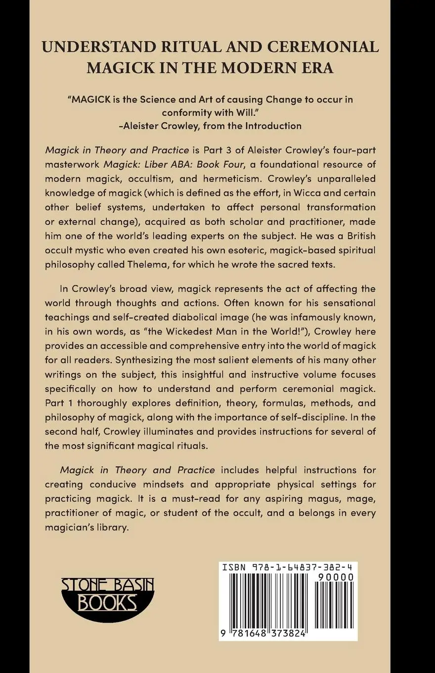 Rückseite: 9781648373824 | MAGICK IN THEORY AND PRACTICE | Aleister Crowley | Taschenbuch | 2023