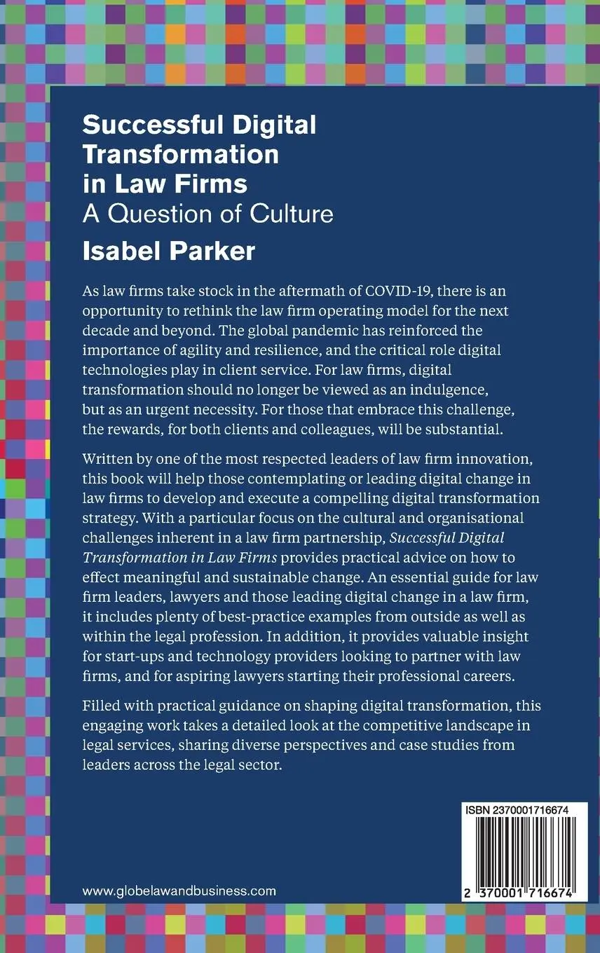 Rückseite: 9781787423824 | Successful Digital Transformation in Law firms | A Question of Culture