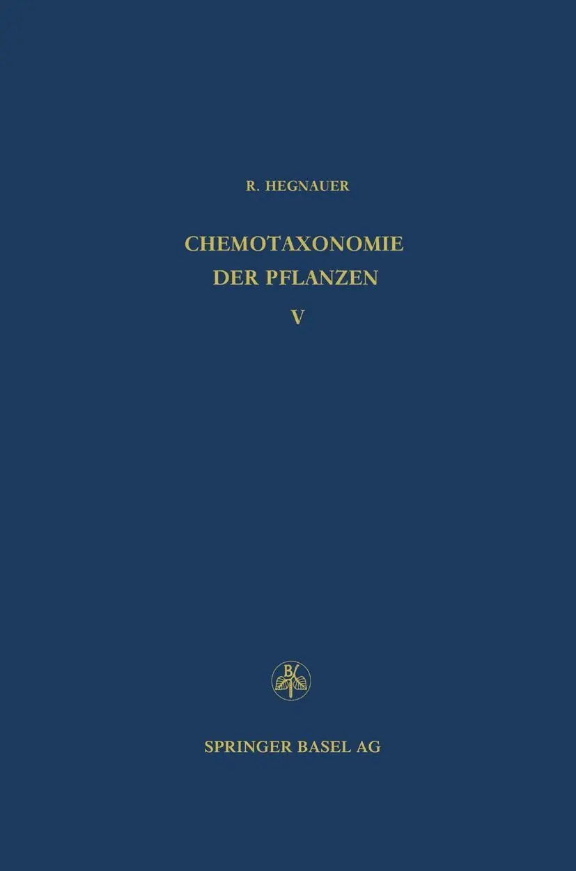 Cover: 9783034893824 | Chemotaxonomie der Pflanzen | R. Hegnauer | Taschenbuch | x | Deutsch