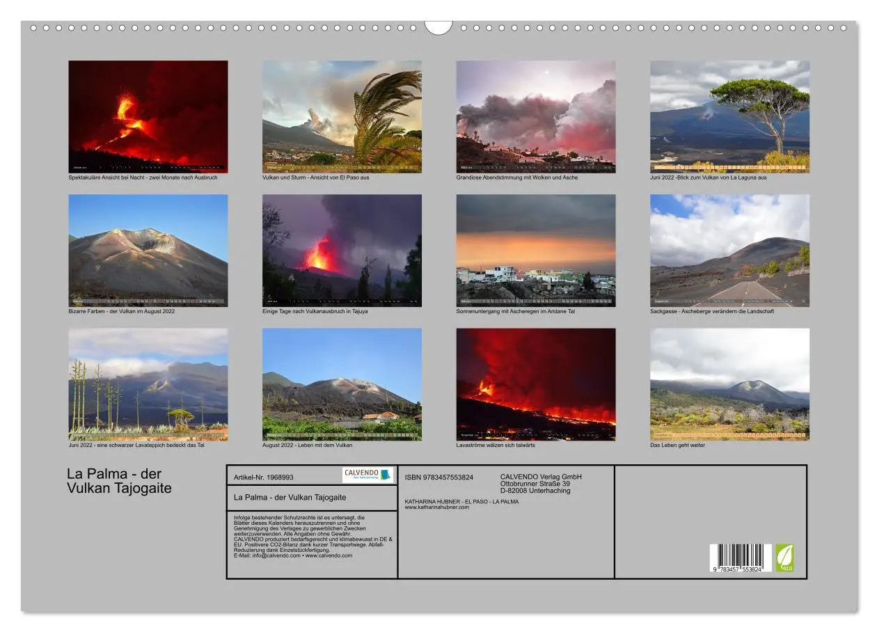 Bild: 9783457553824 | La Palma - der Vulkan Tajogaite (Wandkalender 2026 DIN A2 quer),...