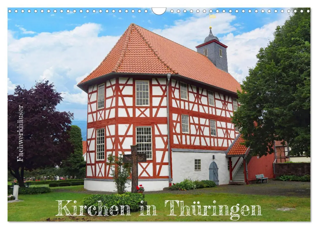 Cover: 9783457623824 | Fachwerkhäuser - Kirchen in Thüringen (Wandkalender 2026 DIN A3...