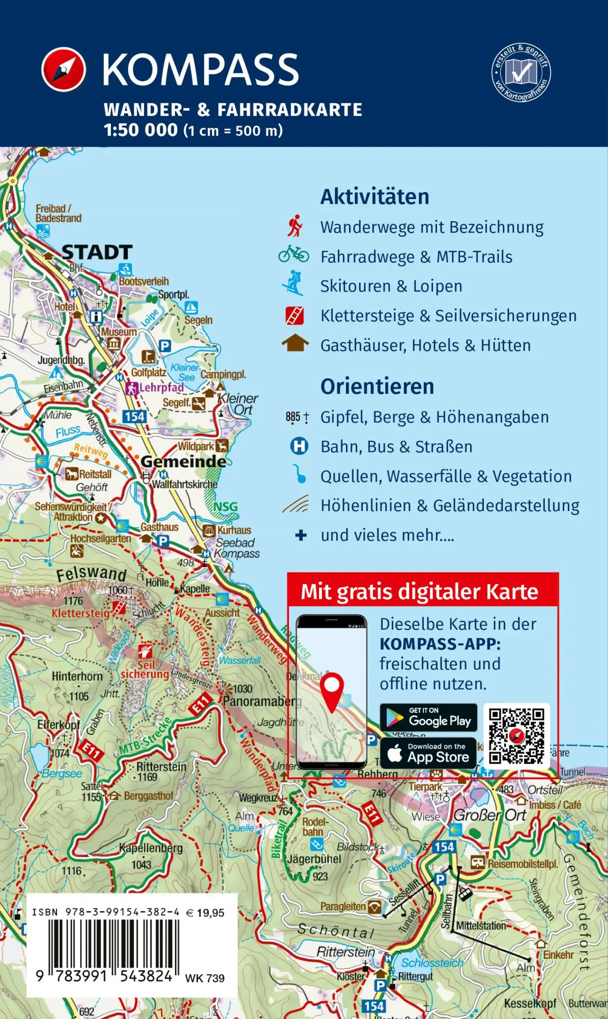 Rückseite: 9783991543824 | KOMPASS Wanderkarten-Set 739 Ostseeküste, von Wismar bis Usedom (3...