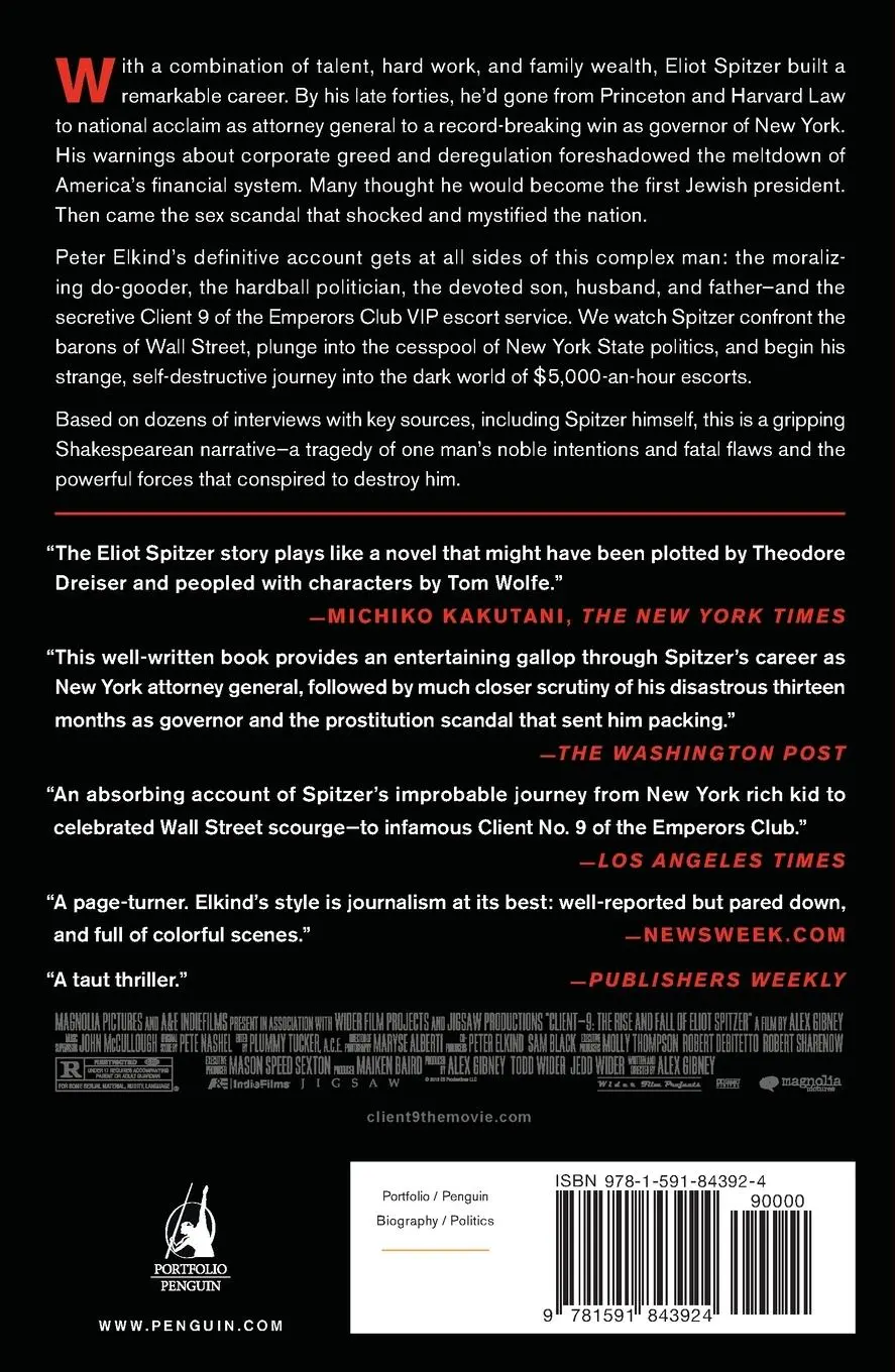 Rückseite: 9781591843924 | Client 9 | The Rise and Fall of Eliot Spitzer | Peter Elkind | Buch