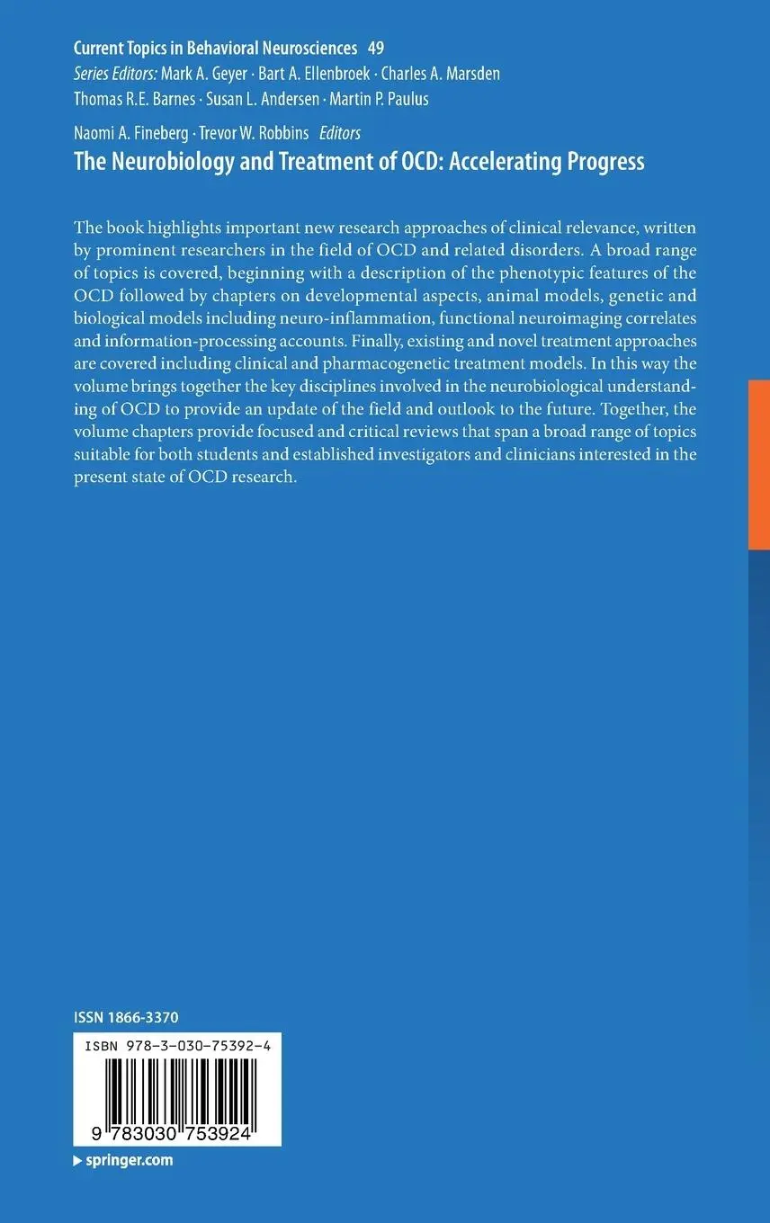 Rückseite: 9783030753924 | The Neurobiology and Treatment of OCD: Accelerating Progress | Buch