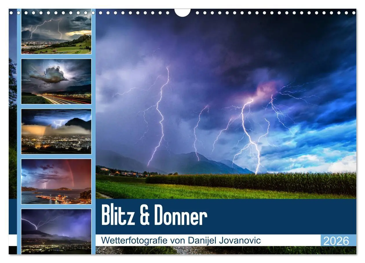 Cover: 9783457923924 | Blitz &amp; Donner (Wandkalender 2026 DIN A3 quer), CALVENDO...