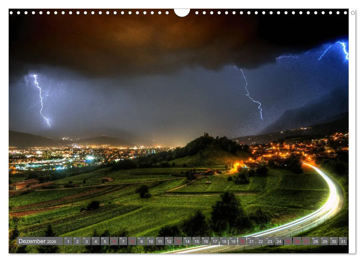 Bild: 9783457923924 | Blitz &amp; Donner (Wandkalender 2026 DIN A3 quer), CALVENDO...