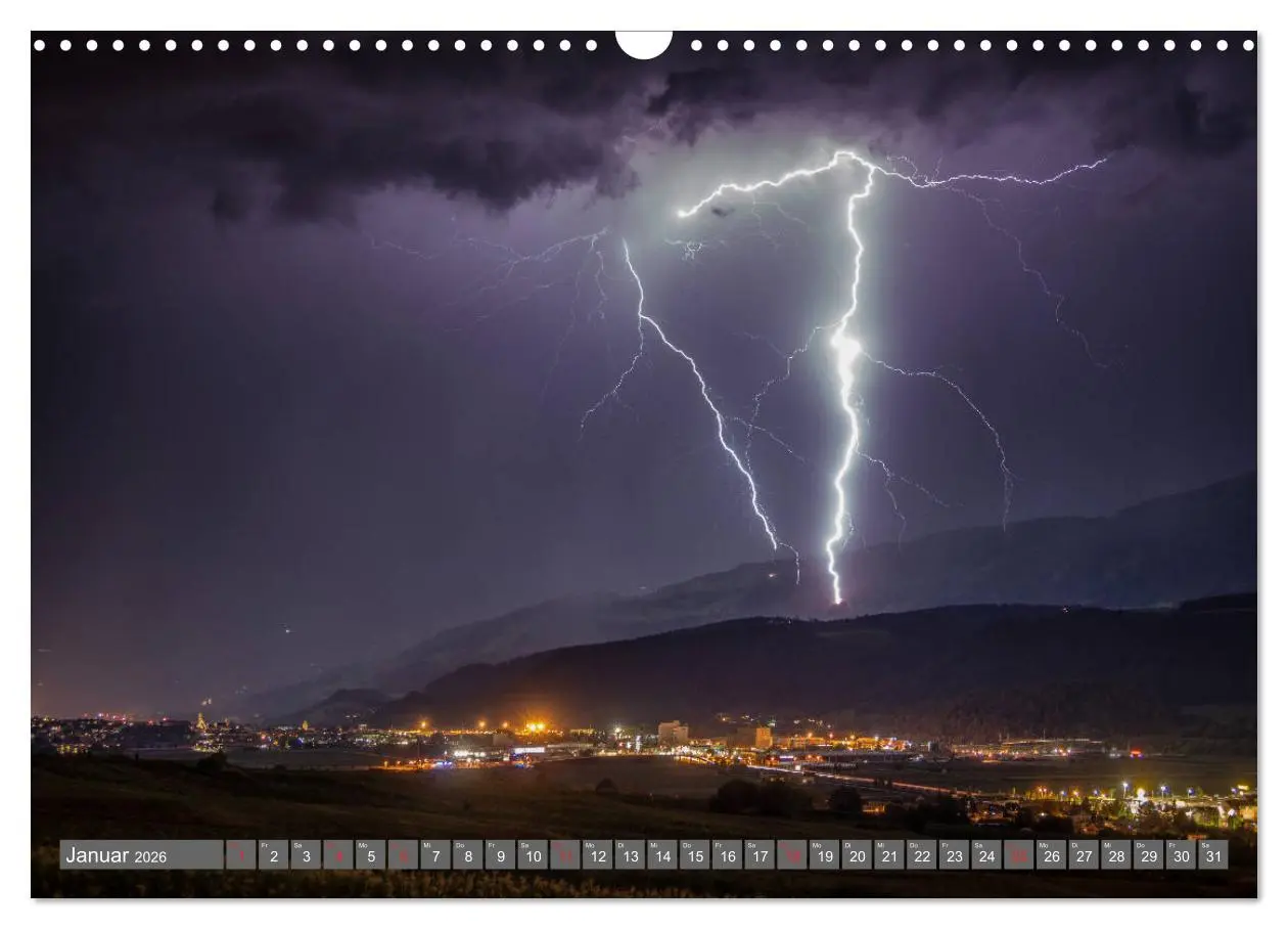 Bild: 9783457923924 | Blitz &amp; Donner (Wandkalender 2026 DIN A3 quer), CALVENDO...