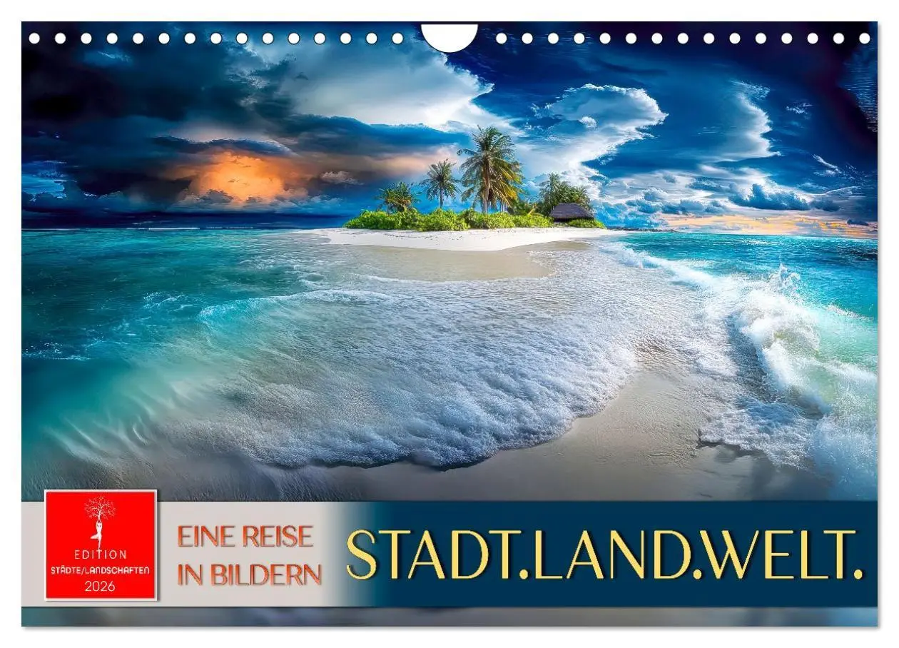 Cover: 9783516214024 | Stadt.Land.Welt. - eine Reise in Bildern (Wandkalender 2026 DIN A4...