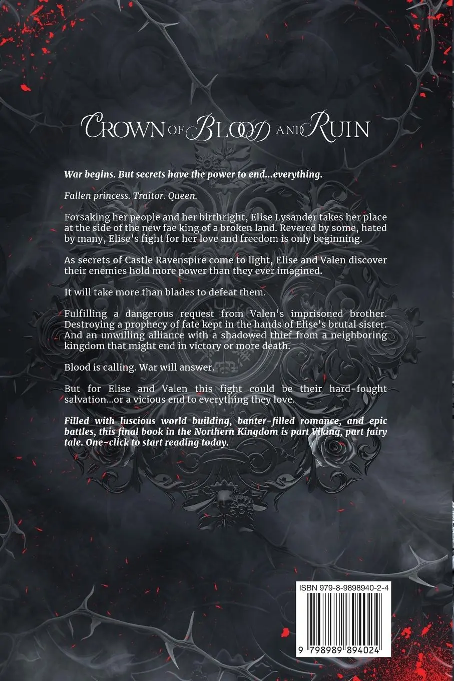 Rückseite: 9798989894024 | Crown of Blood and Ruin | Lj Andrews | Taschenbuch | Englisch | 2022