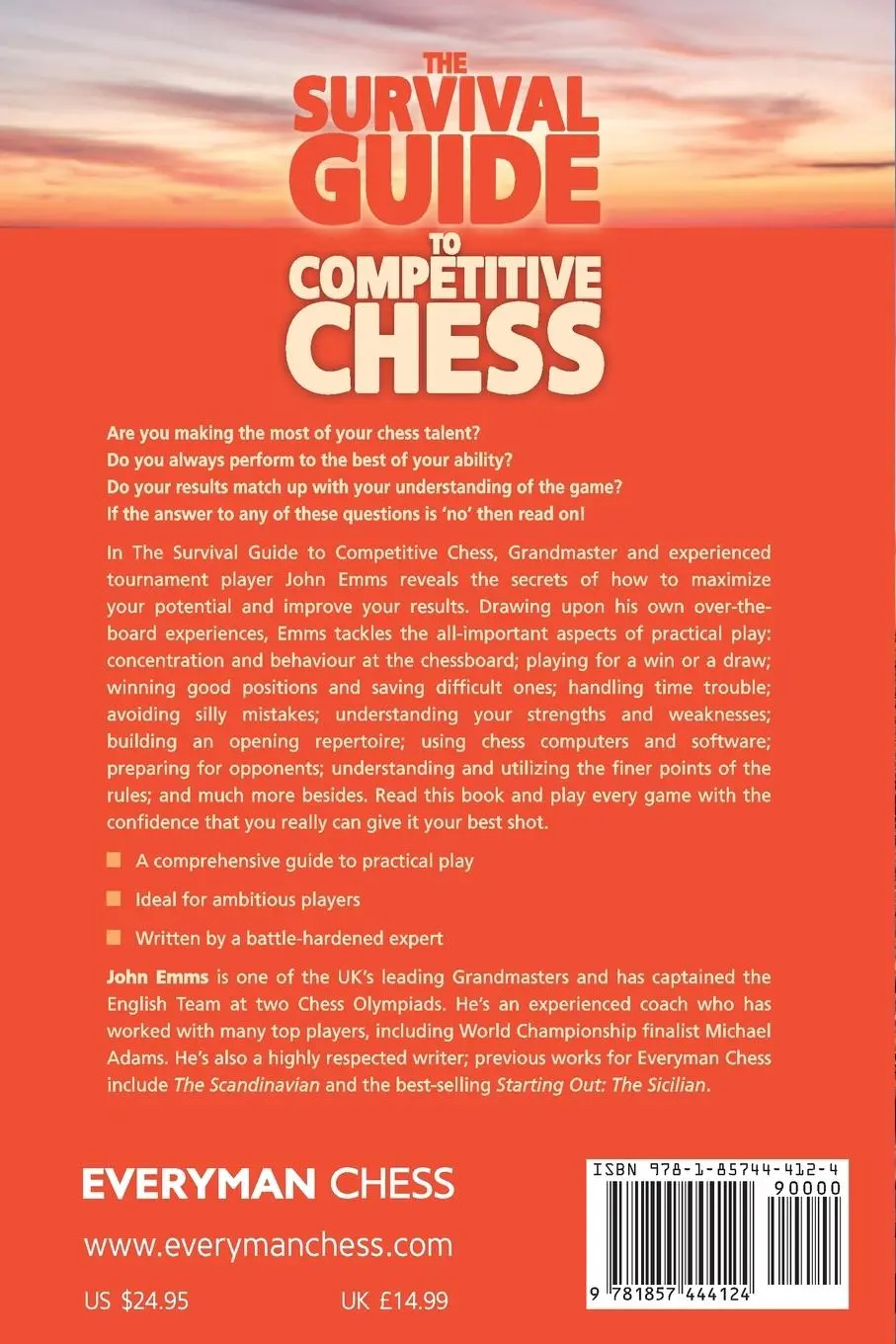 Rückseite: 9781857444124 | The Survival Guide to Competitive Chess | John Emms | Taschenbuch